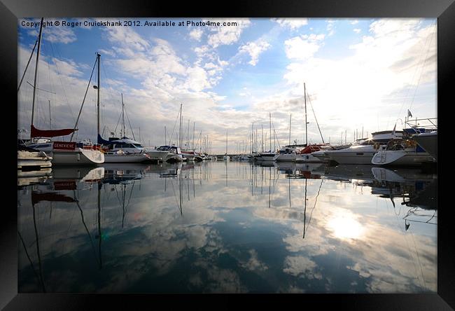 St Helier Marina, Jersey Framed Print by Roger Cruickshank