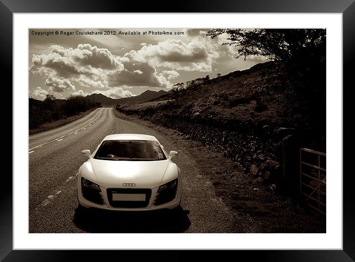 Audi R8 Snowdonia Framed Mounted Print by Roger Cruickshank