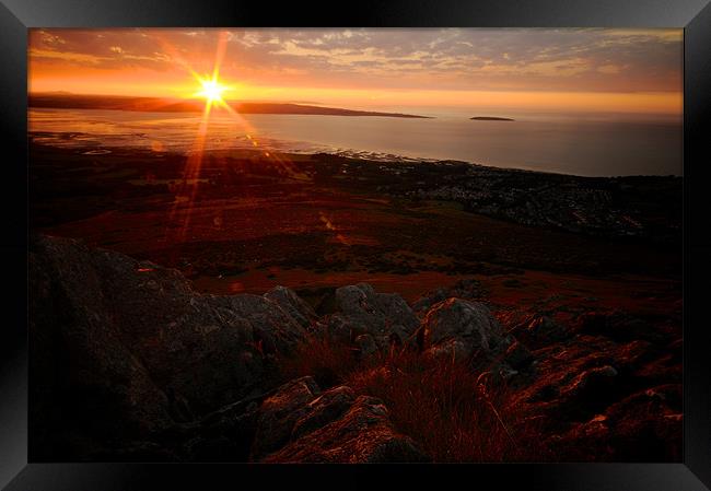 North Wales at Sunset Framed Print by Roger Cruickshank