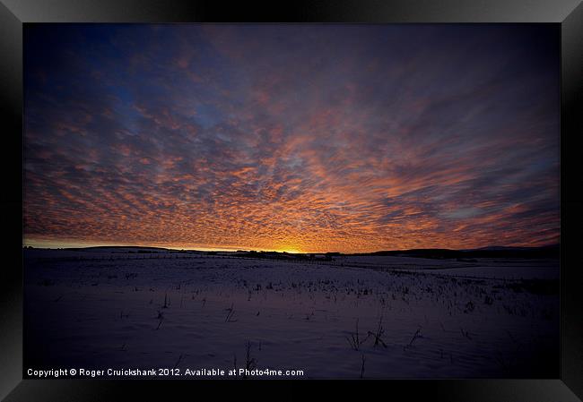 Scottish Winter Sunset Royal Deeside Framed Print by Roger Cruickshank