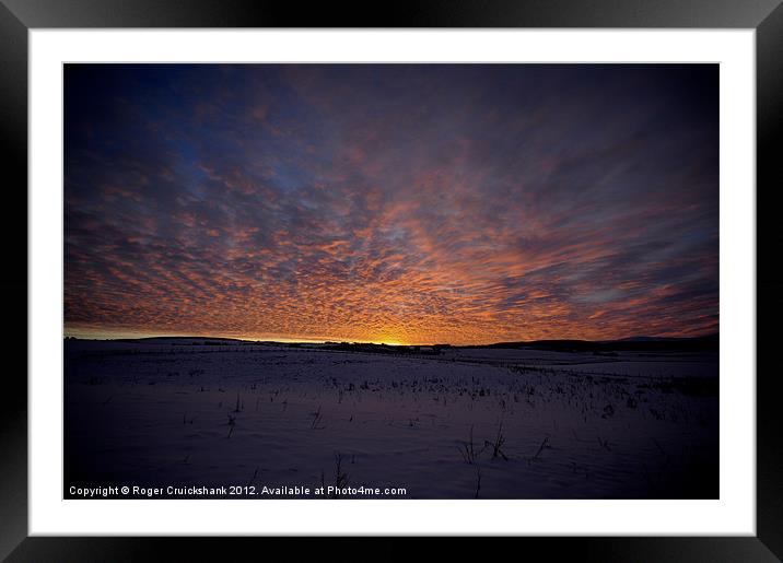 Scottish Winter Sunset Royal Deeside Framed Mounted Print by Roger Cruickshank