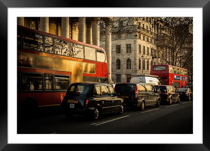 London rush hour Framed Mounted Print by Junwei Chu