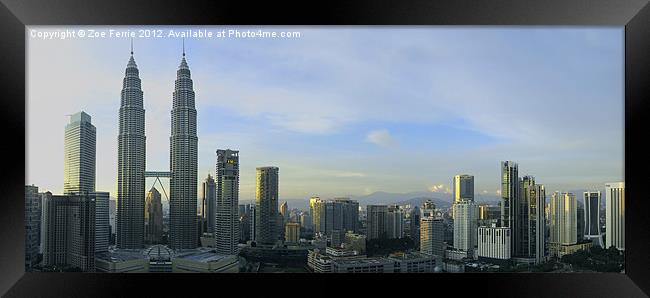 Kuala Lumpur City Skyline Framed Print by Zoe Ferrie