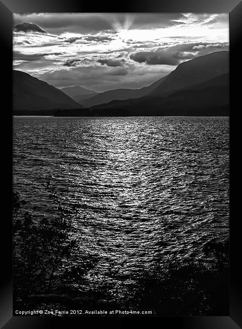Sunset - Loch Linnhe near Fort William, Scotland Framed Print by Zoe Ferrie