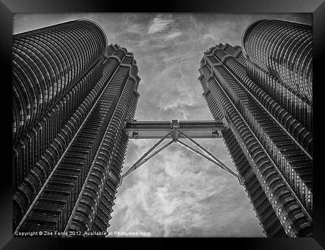 Petronas Towers in Malaysia Framed Print by Zoe Ferrie