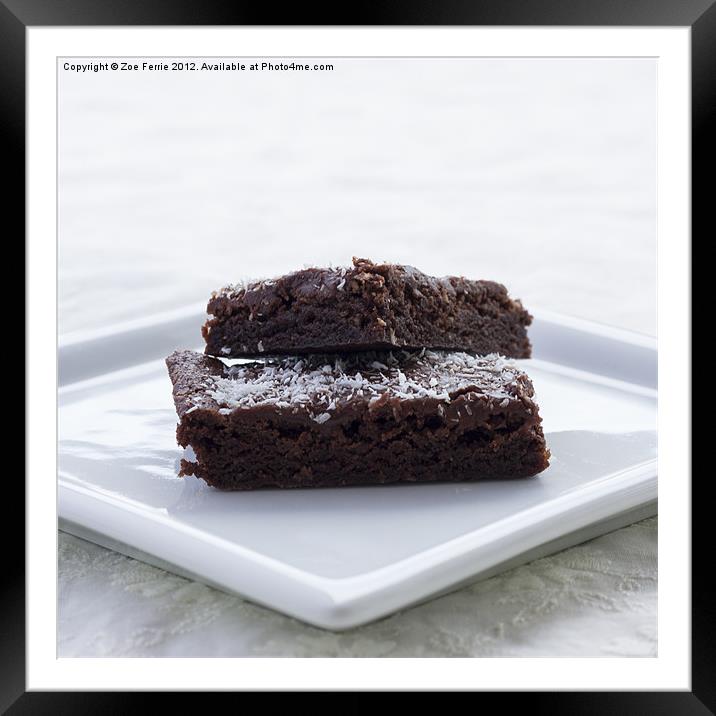 Chocolate Slices Framed Mounted Print by Zoe Ferrie
