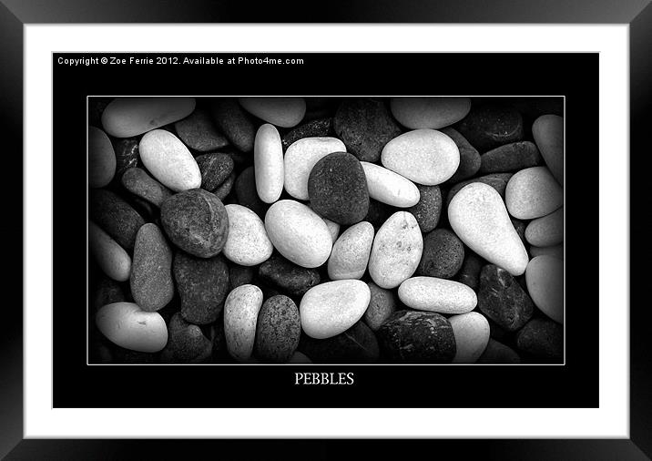 Simply Stones Framed Mounted Print by Zoe Ferrie