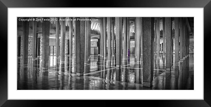 National Mosque, Kuala Lumpur Framed Mounted Print by Zoe Ferrie