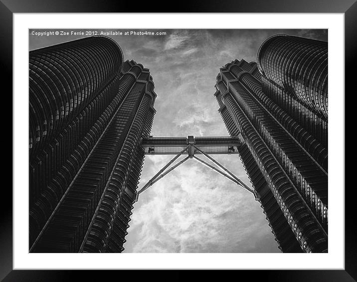 Petronas Towers in Malaysia Framed Mounted Print by Zoe Ferrie