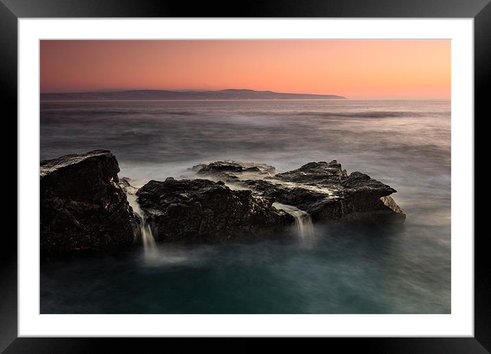 Cornish Sunset Framed Mounted Print by David Smith