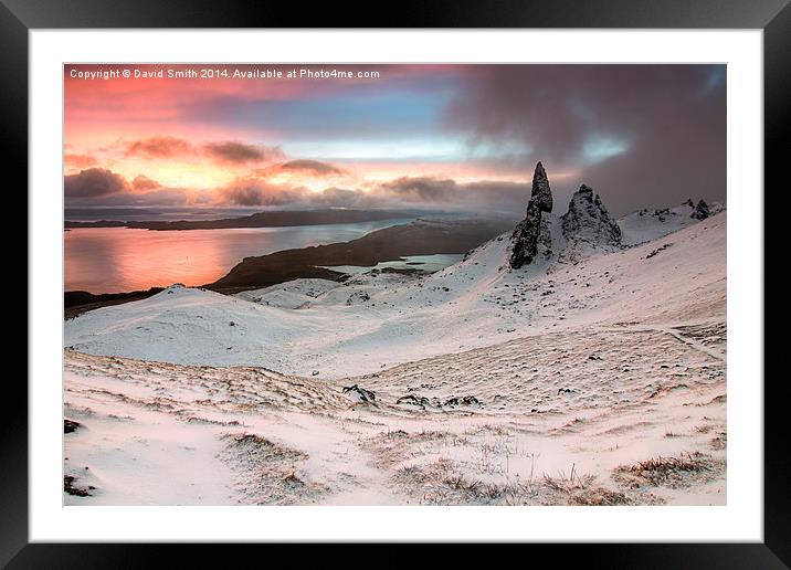 Sunrise at the the old man of Storr Framed Mounted Print by David Smith