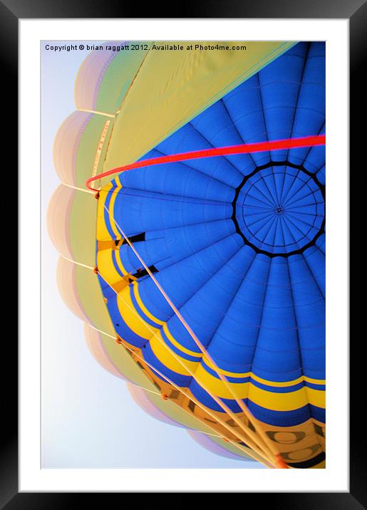 Hot Air Balloon Framed Mounted Print by Brian  Raggatt