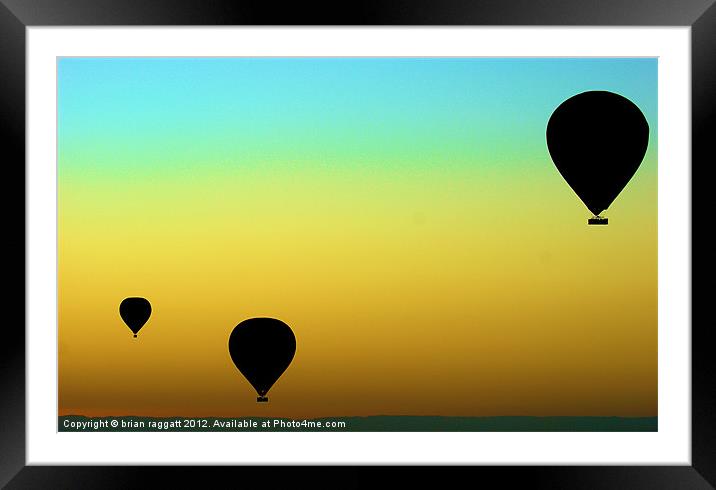 Up Up and Away Framed Mounted Print by Brian  Raggatt