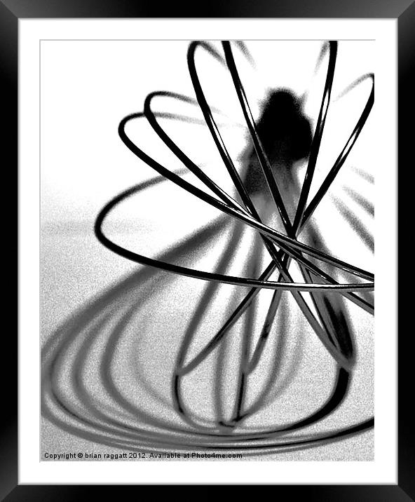 Abstract- Kitchen Whisk BW Framed Mounted Print by Brian  Raggatt