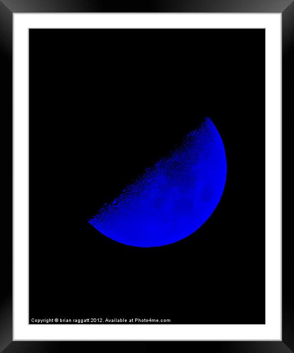 Blue Moon Framed Mounted Print by Brian  Raggatt