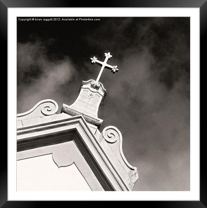 Church Cross Portugal Framed Mounted Print by Brian  Raggatt