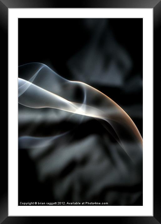 Smoke art 3 Framed Mounted Print by Brian  Raggatt