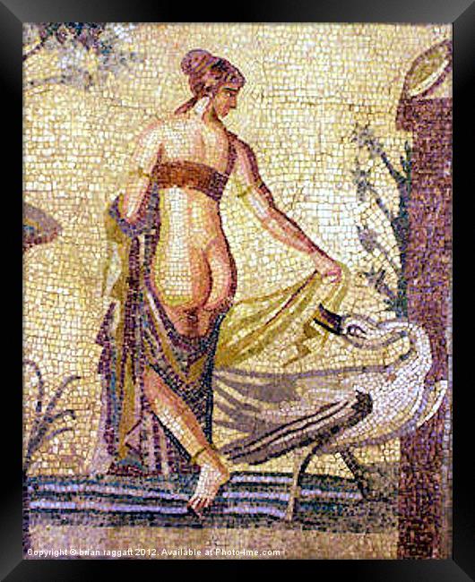Roman Mosaic Paphos Cyprus Framed Print by Brian  Raggatt
