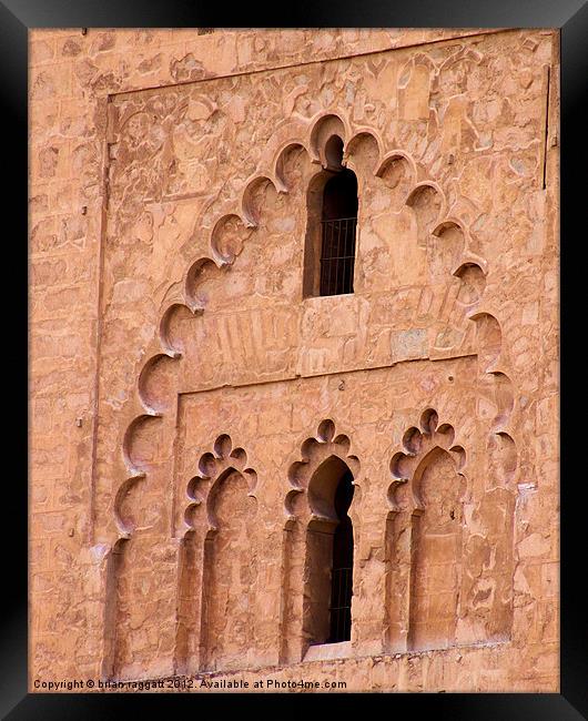 Marrakesh Mosque Window Framed Print by Brian  Raggatt