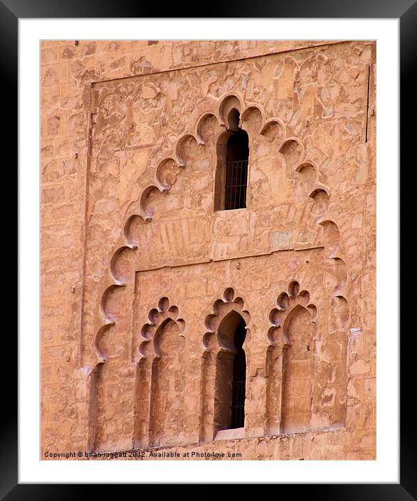 Marrakesh Mosque Window Framed Mounted Print by Brian  Raggatt