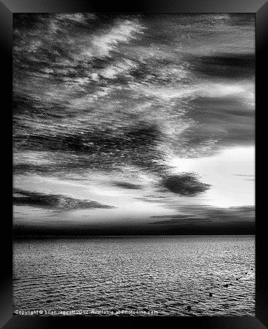 Sharm Sunrise BW Framed Print by Brian  Raggatt