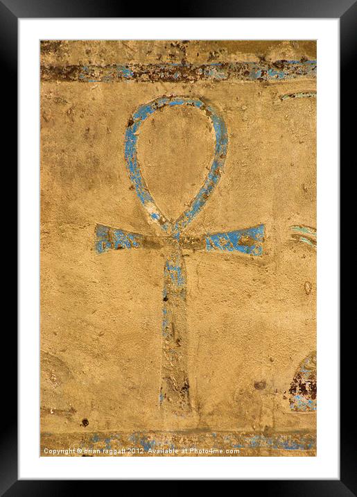 Luxor Dendera Ankh Framed Mounted Print by Brian  Raggatt