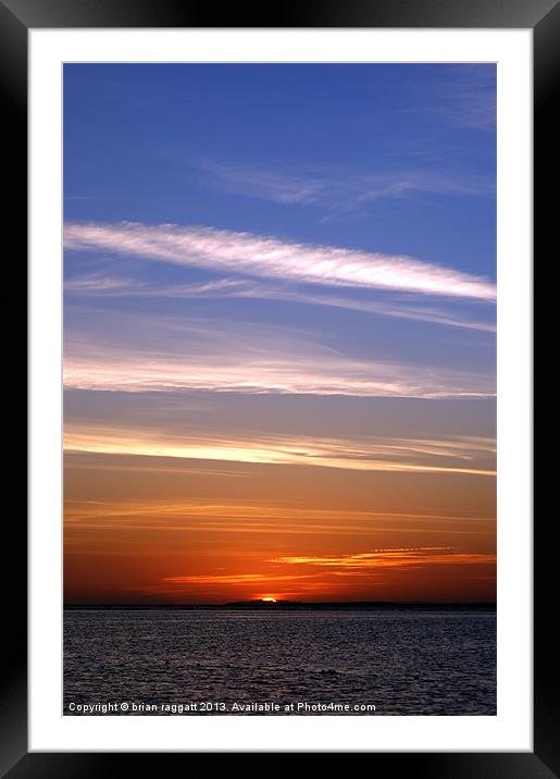 Sharm Sunrise 5 Framed Mounted Print by Brian  Raggatt