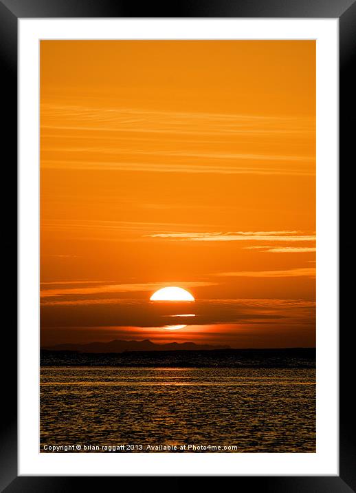 Sharm Sunrise 7 Framed Mounted Print by Brian  Raggatt