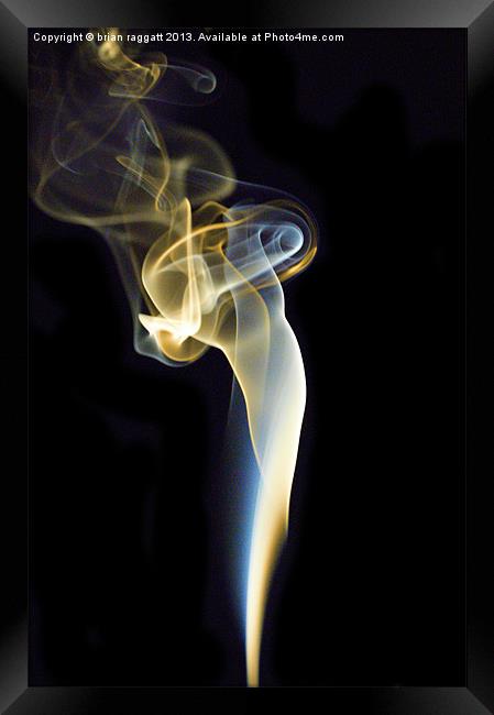 s5 Abstract smoke Framed Print by Brian  Raggatt