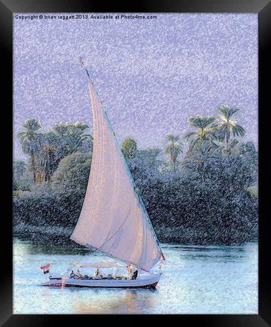 River Nile Ride Framed Print by Brian  Raggatt
