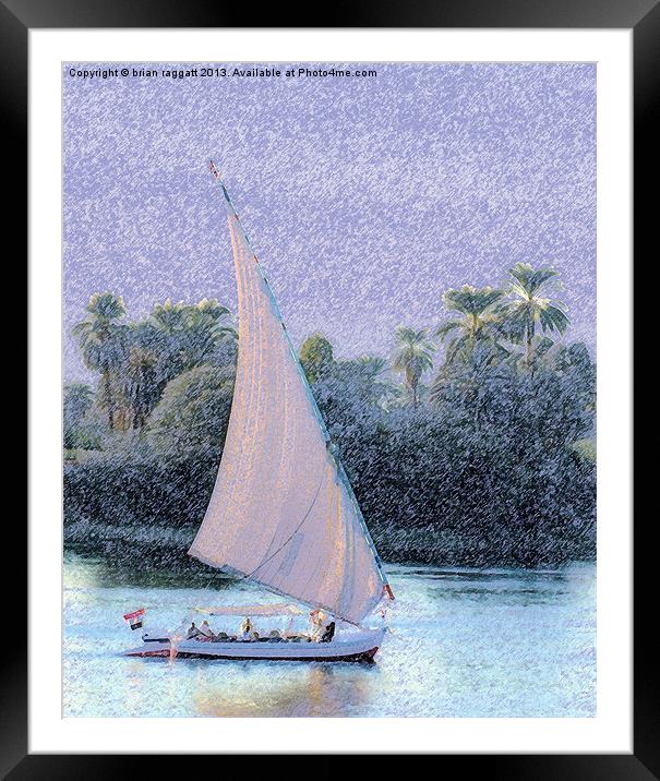 River Nile Ride Framed Mounted Print by Brian  Raggatt