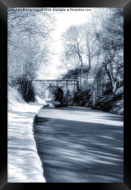 Frozen Canal Framed Print by Brian  Raggatt