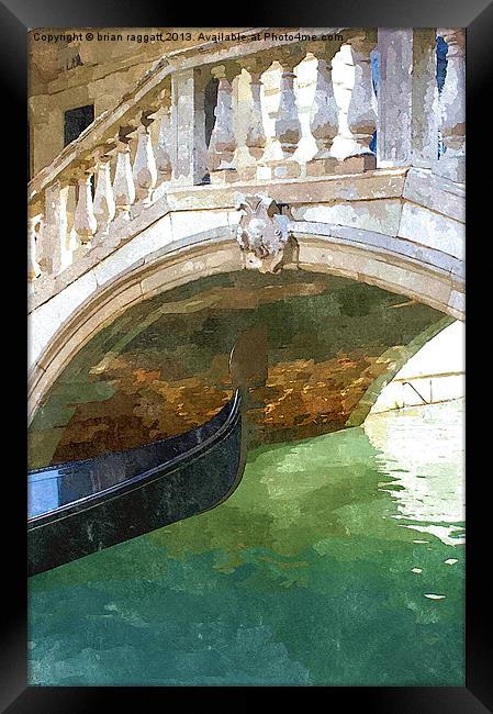 Take me back to Venice Framed Print by Brian  Raggatt
