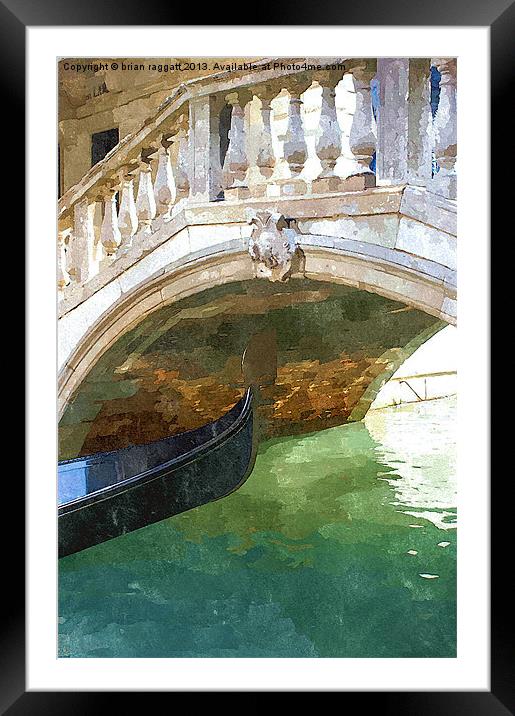 Take me back to Venice Framed Mounted Print by Brian  Raggatt