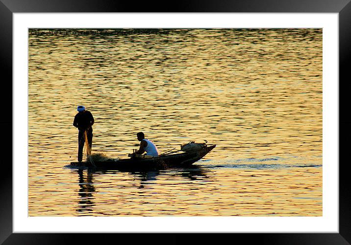 End of the Days Fishing Framed Mounted Print by Brian  Raggatt