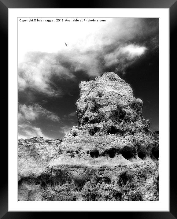 Portugal rocks infrared Framed Mounted Print by Brian  Raggatt