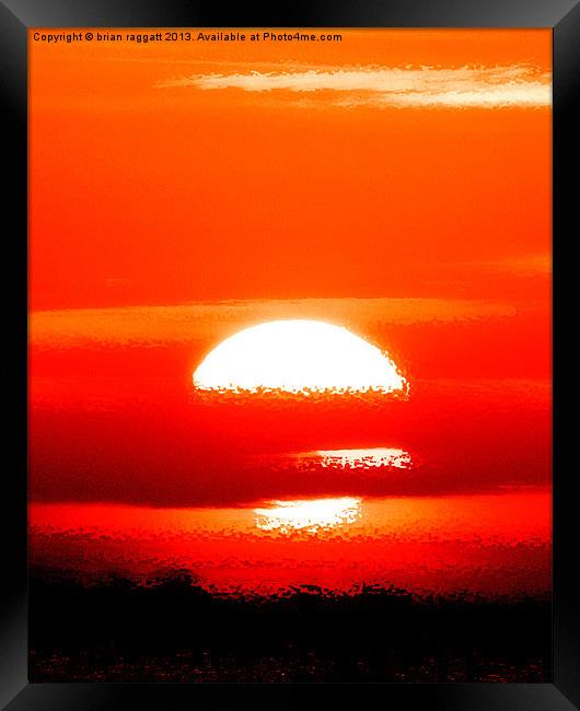 Sunrise Abstract Framed Print by Brian  Raggatt