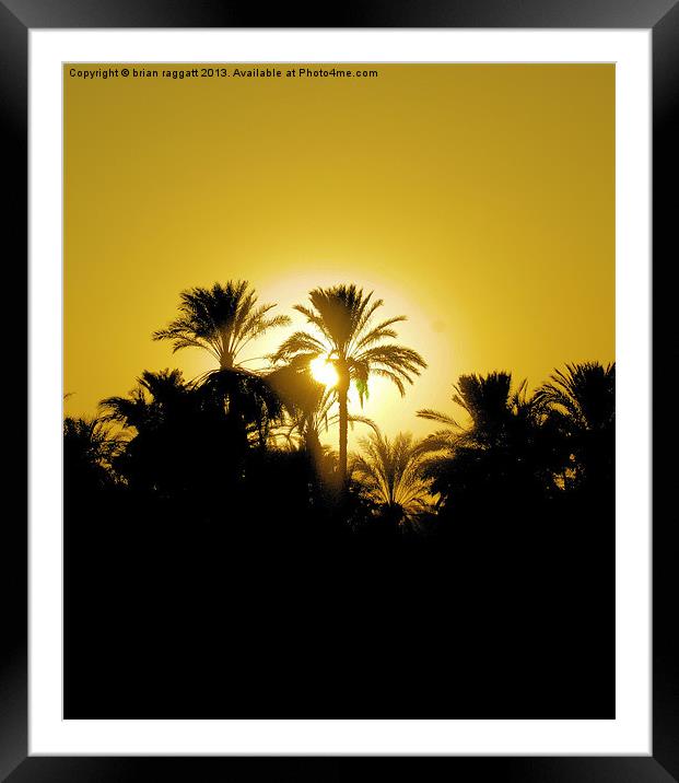 Luxor Nile Sunset Framed Mounted Print by Brian  Raggatt
