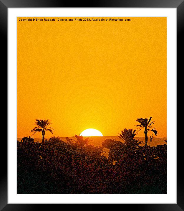 Dont Let The Sun (Go Down) Framed Mounted Print by Brian  Raggatt