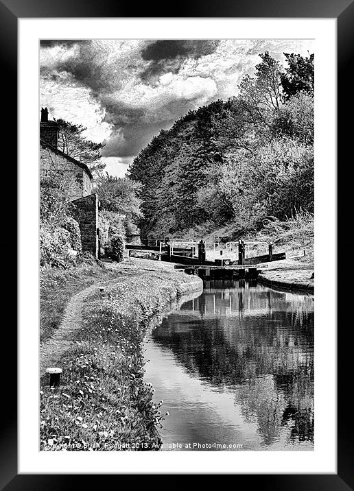 lock Number 13 BW Framed Mounted Print by Brian  Raggatt