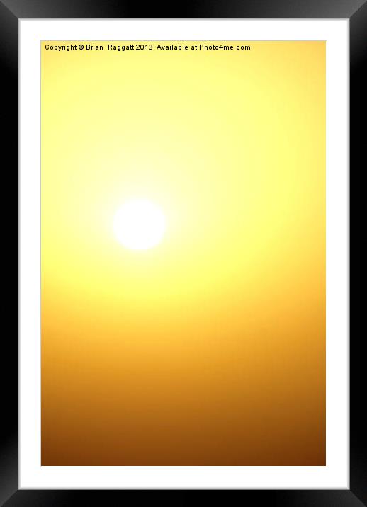 Looks Like The Morning Sun Framed Mounted Print by Brian  Raggatt