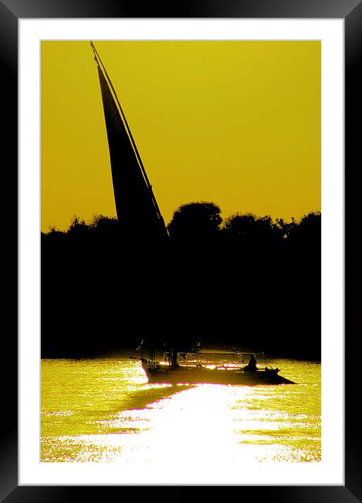 Sunset sailing Framed Mounted Print by Brian  Raggatt