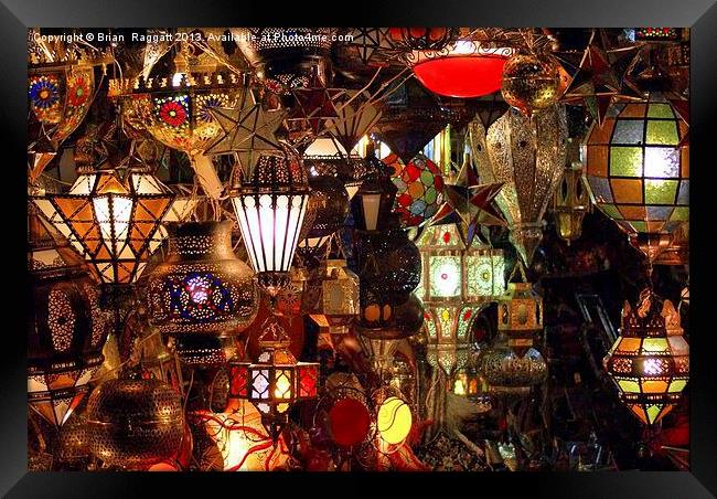 The light Shop Marrakesh Framed Print by Brian  Raggatt