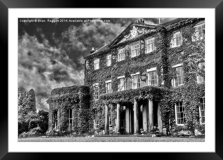 Manor House BW Framed Mounted Print by Brian  Raggatt