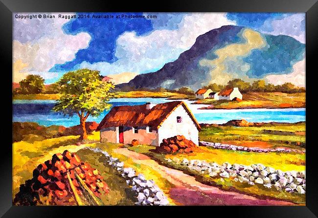 County Connemara Mountain Landscape Framed Print by Brian  Raggatt