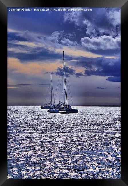  Sunset sailing Framed Print by Brian  Raggatt