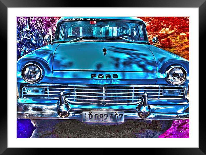  1950's Cuba Ford Framed Mounted Print by Brian  Raggatt