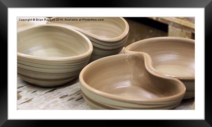  Potters Freshly Made Bowls Framed Mounted Print by Brian  Raggatt