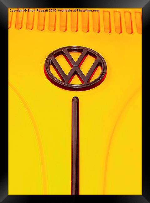  Volkswagen VW Beetle Badge Framed Print by Brian  Raggatt