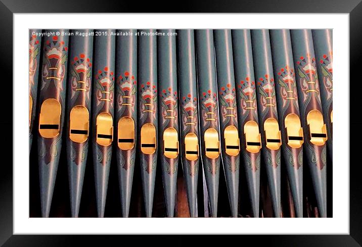  Church Organ Pipes Framed Mounted Print by Brian  Raggatt